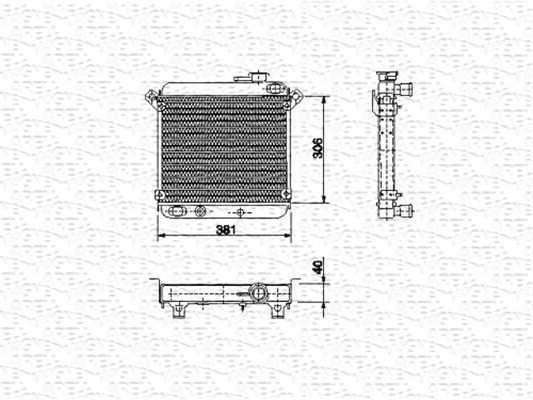 MAGNETI MARELLI radiatorius, variklio aušinimas 350213452000